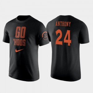 Nike 2 Hit Performance #24 Marco Anthony Virginia Cavaliers T-Shirt Black College Basketball For Men