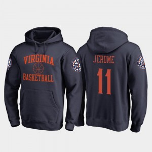 Navy In Bounds #11 Men Ty Jerome UVA Hoodie Fanatics Branded College Basketball