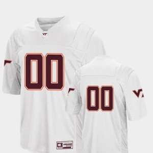 White Virginia Tech Jersey Mens Colosseum Authentic College Football #00