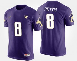 Dante Pettis Washington Huskies T-Shirt Men Purple Name and Number #8