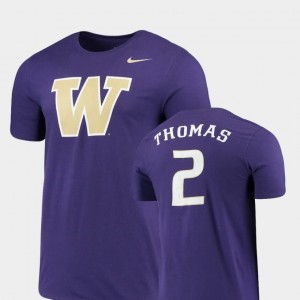 #2 Men's Isaiah Thomas UW Huskies T-Shirt Purple Future Stars Nike Replica