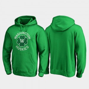 Kelly Green For Men's St. Patrick's Day Luck Tradition Fanatics Branded UW Huskies Hoodie