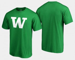 St. Patrick's Day Washington Huskies T-Shirt Kelly Green White Logo Big & Tall Men