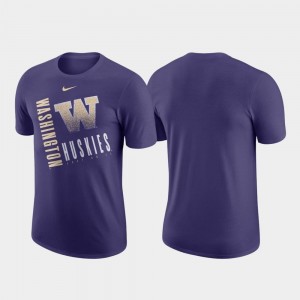 Men Just Do It UW Huskies T-Shirt Purple Nike Performance Cotton
