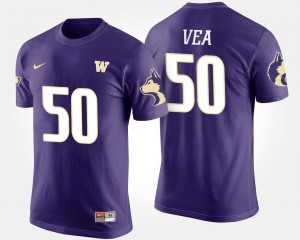 Name and Number Vita Vea UW Huskies T-Shirt Men's Purple #50