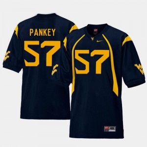 #57 Men's Adam Pankey West Virginia Jersey Navy College Football Replica