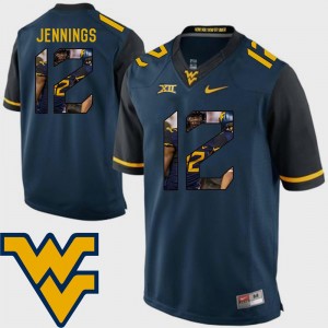 Navy Men's Football Gary Jennings West Virginia Jersey #12 Pictorial Fashion