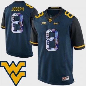 Football For Men #8 Karl Joseph Mountaineers Jersey Pictorial Fashion Navy