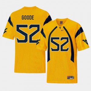 For Men Gold #52 Najee Goode West Virginia Mountaineers Jersey College Football Replica