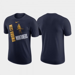 Navy Just Do It Nike Performance Cotton West Virginia Mountaineers T-Shirt For Men