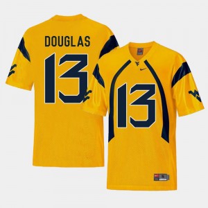For Men College Football #13 Rasul Douglas West Virginia University Jersey Replica Gold