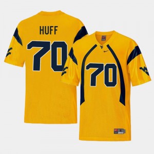 Sam Huff West Virginia University Jersey #70 College Football Men's Gold Replica