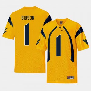 Replica Gold #1 For Men Shelton Gibson West Virginia University Jersey College Football