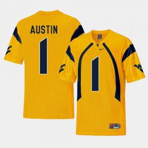 Tavon Austin West Virginia Mountaineers Jersey Gold College Football #1 Men's Replica