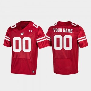 Football Under Armour Replica Red Wisconsin Badgers Custom Jersey #00 For Men