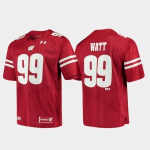 #99 Replica Under Armour Red J.J. Watt University of Wisconsin Jersey Mens Alumni Football Game
