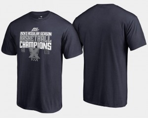 2018 Big East Champions Xavier Musketeers T-Shirt Navy Basketball Regular Season Men