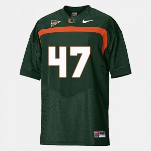 For Kids Green #47 College Football Michael Irvin University of Miami Jersey