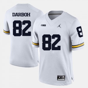 #82 College Football White Men's Amara Darboh University of Michigan Jersey