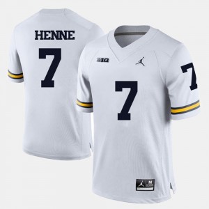 College Football For Men White #7 Chad Henne Michigan Jersey