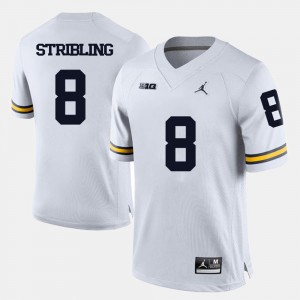 Channing Stribling Michigan Jersey College Football #8 Mens White