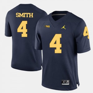 De'Veon Smith Michigan Jersey College Football Navy Blue #4 For Men