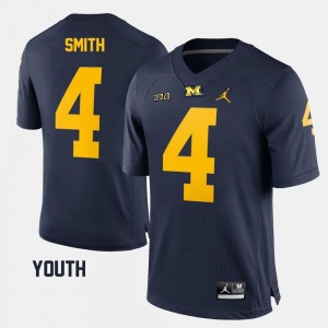 College Football Navy Kids De'Veon Smith Wolverines Jersey #4