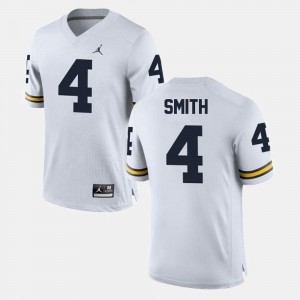 #4 White College Football Men's De'Veon Smith Michigan Jersey