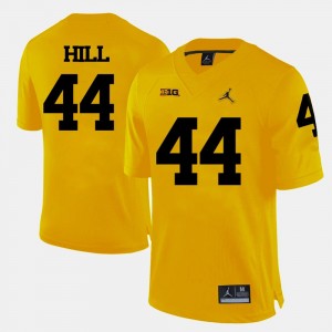 College Football Yellow Men #44 Delano Hill Michigan Jersey