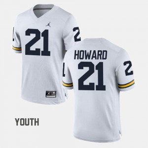 White Kids College Football desmond Howard Michigan Jersey #21