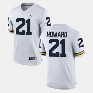 College Football desmond Howard University of Michigan Jersey For Men's #21 White