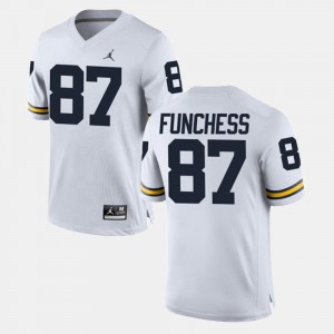 Dominique Funchess Michigan Wolverines Jersey #87 For Men's White Alumni Football Game