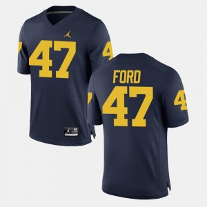 Navy Gerald Ford Wolverines Jersey Alumni Football Game #47 For Men's