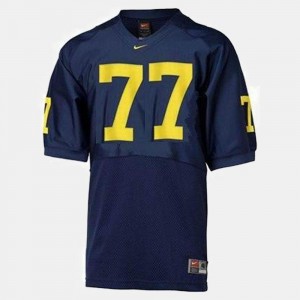 Jake Long Michigan Jersey College Football Blue For Men #77