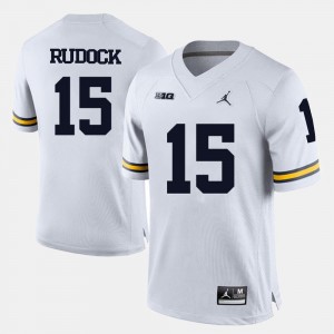 White College Football For Men Jake Rudock Michigan Jersey #15