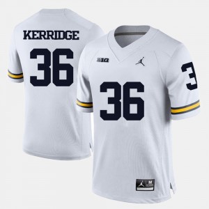 #36 Joe Kerridge Michigan Jersey Mens College Football White