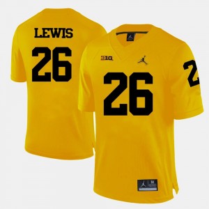 Jourdan Lewis Wolverines Jersey Yellow College Football Men's #26