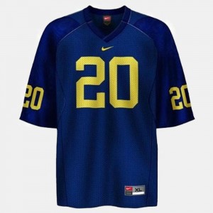 Blue Mike Hart Michigan Jersey #20 College Football For Men's
