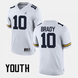 #10 Tom Brady Michigan Wolverines Jersey Alumni Football Game Youth White