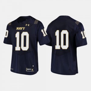 College Football Mens #10 Navy Malcolm Perry Navy Midshipmen Jersey