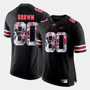 Black Pictorial Fashion Noah Brown Ohio State Jersey Mens #80
