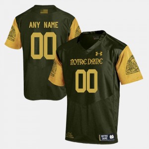 Irish Customized Jerseys For Men's Olive Green #00 College Limited Football
