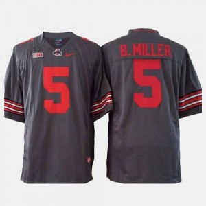 #5 College Football Braxton Miller OSU Jersey Gray For Kids