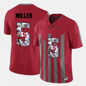 Pictorial Fashion Mens #5 Red Braxton Miller OSU Buckeyes Jersey