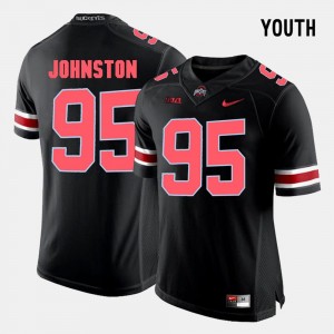 Black College Football #95 For Kids Cameron Johnston OSU Jersey
