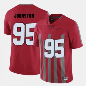#95 Cameron Johnston OSU Jersey Men College Football Red