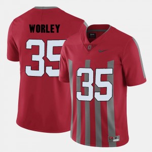 Chris Worley Ohio State Buckeyes Jersey #35 Men's College Football Red