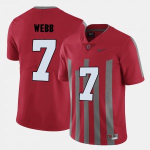 College Football Damon Webb OSU Buckeyes Jersey #7 Red For Men