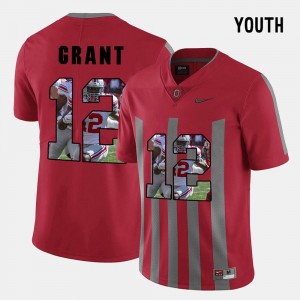 Doran Grant Ohio State Jersey For Kids Pictorial Fashion Red #12