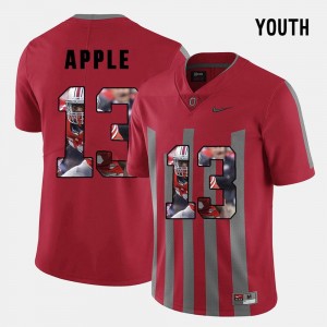 #13 Eli Apple Ohio State Jersey Pictorial Fashion Red Youth